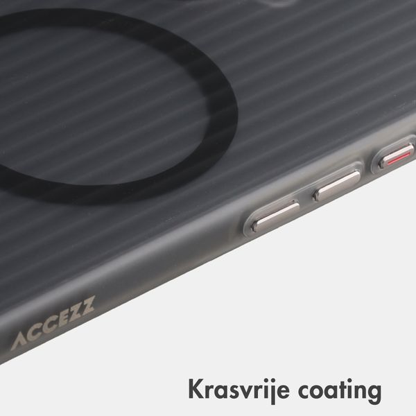 Accezz Lite Backcover met MagSafe | Fluted | Apple iPhone 16 - Grijs