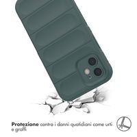 imoshion EasyGrip Backcover Apple iPhone 12 - Donkergroen
