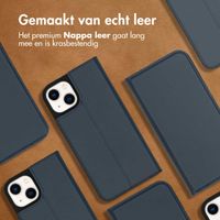 Accezz Premium Leather Slim Bookcase Apple iPhone 14 - Donkerblauw