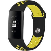 imoshion Siliconen sport bandje Fitbit Charge 3  /  4 - Zwart / Geel