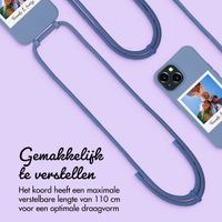 Gepersonaliseerd Color Backcover MagSafe met afneembaar koord en polaroid  iPhone 15 - Ash Blue