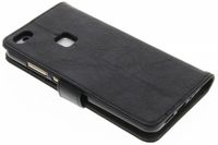 Luxe Lederen Bookcase Huawei P10 Lite - Zwart