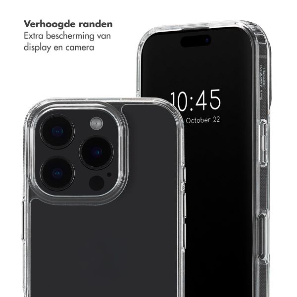 Selencia Transparent Case with Hooks + Lova Wrist Strap Apple iPhone 16 Pro - Orange