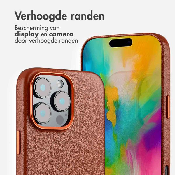 Accezz MagSafe Leather Backcover Apple iPhone 16 Pro Max - Sienna Brown