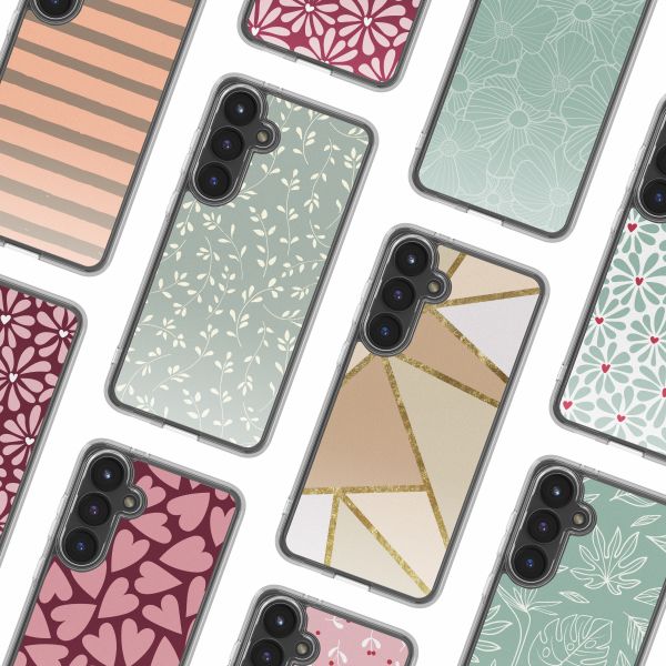 imoshion Design hoesje Samsung Galaxy S24 FE - Smoke Green Flowers