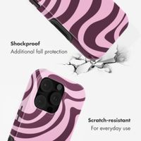 Selencia Vivid Back Cover Apple iPhone 16 Pro - Wavy Swirl Pink Plum