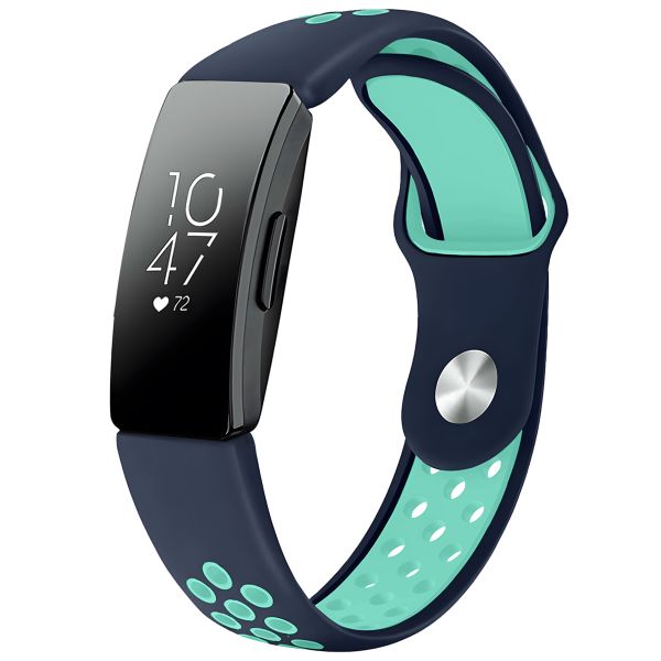 imoshion Siliconen sport bandje Fitbit Inspire - Donkerblauw  /  Mintgroen