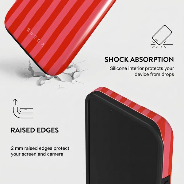 Burga Tough Back Cover with MagSafe Apple iPhone 15 - Pomegranate