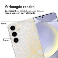 imoshion Design hoesje Samsung Galaxy S25 Plus - Golden Leaves Transparant