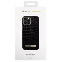 iDeal of Sweden Atelier Backcover iPhone 12 (Pro) - Neo Noir Croco