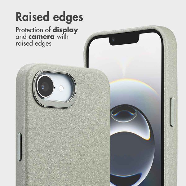 Accezz 2-in-1 Leather Bookcase with MagSafe Apple iPhone 17e / 16e - Light Grey