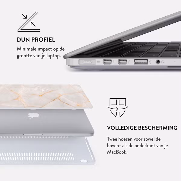 Burga Hardshell Cover Apple MacBook Air 13 inch (2022 / 2024 M3 chip / 2025 M4 chip) - Vanilla Sand