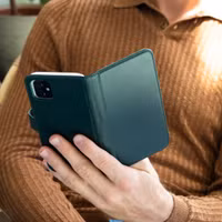 Selencia Echt Leren Bookcase Huawei P30 Lite - Groen