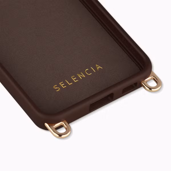 Selencia Rivièra MagSafe Backcover met afneembare haakjes Samsung Galaxy A57 (5G) - Choco Brown