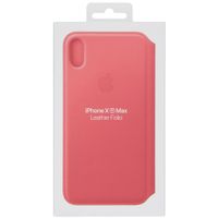 Apple Leather Folio Bookcase iPhone Xs Max - Peony Pink