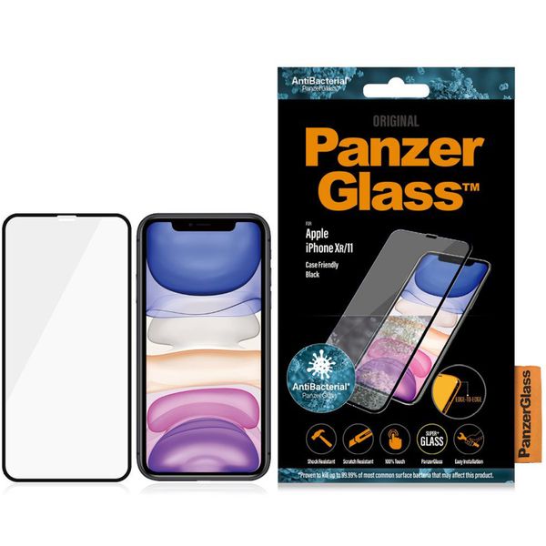 PanzerGlass Anti-Bacterial Case Friendly Screenprotector iPhone 11 / Xr