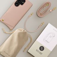Selencia Nova Telefoonhoes met Koord en Pashouder Samsung Galaxy S26 Ultra - Dusty Rose
