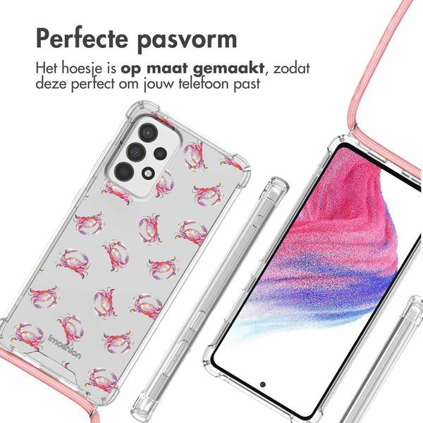 imoshion Design hoesje met koord Samsung Galaxy A53 - Crab Watercolor