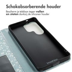 imoshion Design Bookcase Samsung Galaxy S26 Ultra - Smoke Green Flowers