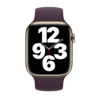 Apple Siliconen solobandje Apple Watch | 38/40/41/42 mm - Maat 3 - Dark Cherry