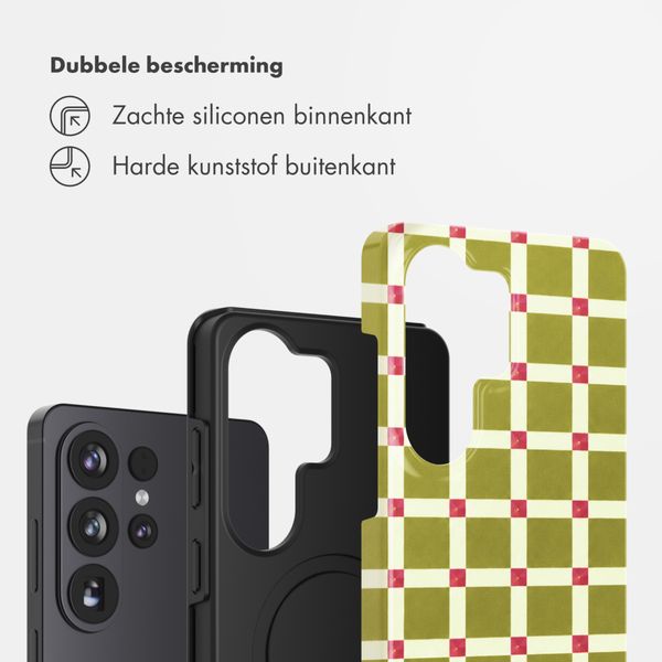 Selencia Vivid Backcover Samsung Galaxy S26 Ultra - Check This Olive