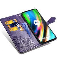 Mandala Bookcase Motorola Moto G9 Plus - Paars