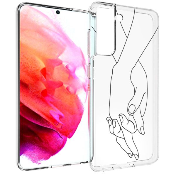 imoshion Design hoesje Samsung Galaxy S21 FE - Hand - Transparant