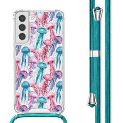 imoshion Design hoesje met koord Samsung Galaxy S22 - Jellyfish Watercolor