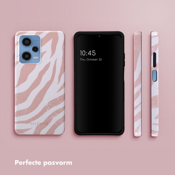Selencia Vivid Backcover Xiaomi Redmi Note 12 Pro (5G) - Colorful Zebra Old Pink