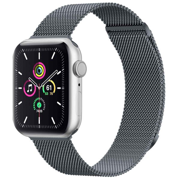 imoshion Milanees magnetisch bandje Apple Watch Series 1 t/m 10 / SE / Ultra (2) (44/45/46/49 mm) - Maat M - Grijs