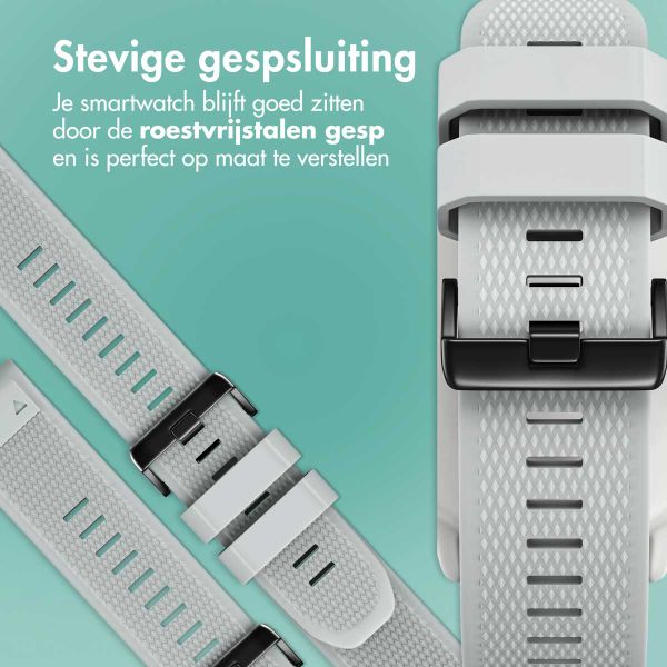 imoshion QuickFit® Siliconen bandje  - Garmin 22 mm aansluiting - Grijs