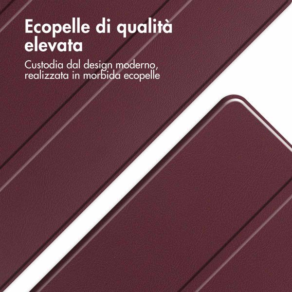 imoshion Trifold Bookcase Apple iPad 9 (2021) 10.2 inch / iPad 8 (2020) 10.2 inch / iPad 7 (2019) 10.2 inch - Bordeaux