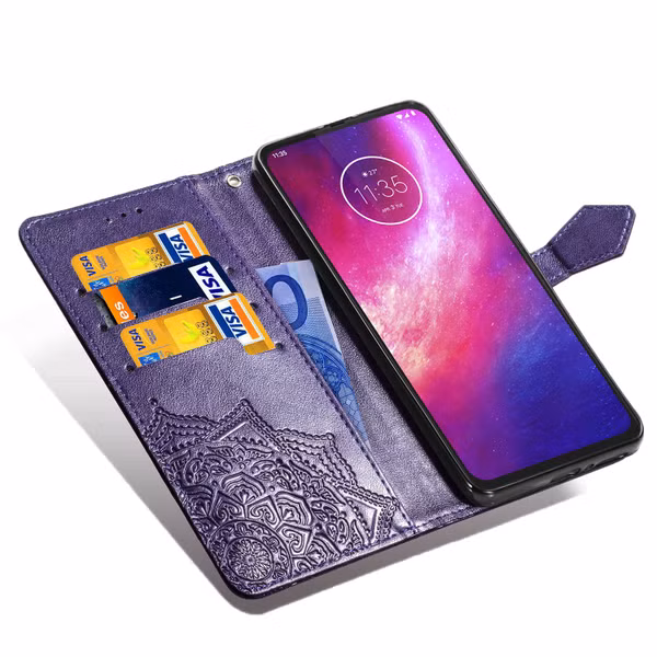 Mandala Bookcase Motorola One Hyper - Paars