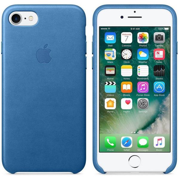 Apple Leather Backcover Apple iPhone SE (2022 / 2020) / 8 / 7 - Sea Blue