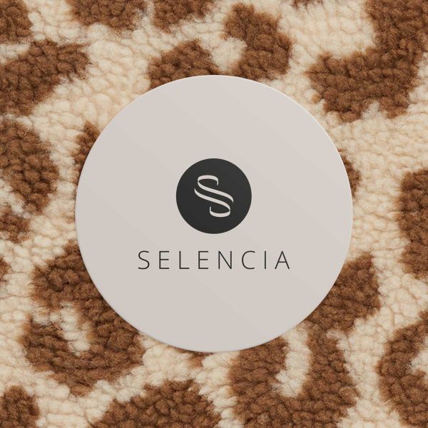 Selencia Teddy Laptop hoes 13-14 inch - Laptopsleeve - Vanilla Leopard