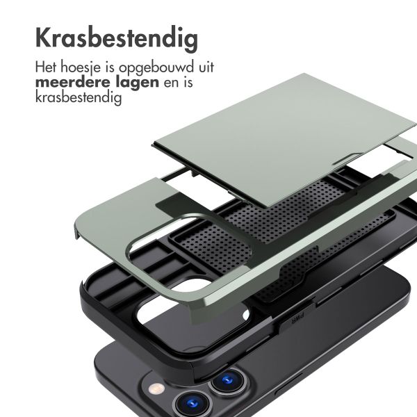 imoshion Backcover met pasjeshouder Apple iPhone 15 Pro - Donkergroen