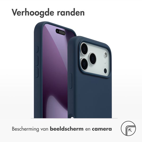 Accezz Liquid Silicone Backcover met MagSafe Apple iPhone 17 Pro Max - Donkerblauw