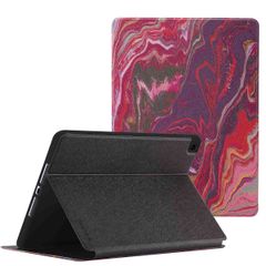 Selencia Vivid tablethoes Apple iPad 9 (2021) 10.2 inch / iPad 8 (2020) 10.2 inch / iPad 7 (2019) 10.2 inch - Marble Plum