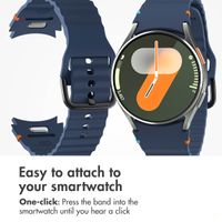 imoshion Wave Silicone Band Samsung Galaxy Watch 4 / 5 / 6 / 7 / FE (20 mm) - Dark Blue