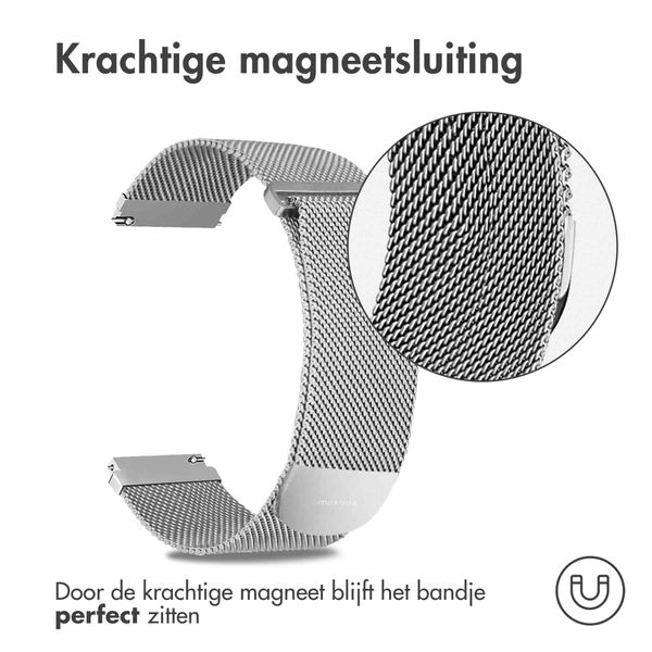 imoshion Milanees magnetisch bandje - Universeel 22 mm aansluiting - Maat S - Zilver