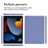 Accezz Liquid Silicone Backcover Apple iPad 9 (2021) 10.2 inch / iPad 8 (2020) 10.2 inch / iPad 7 (2019) 10.2 inch - Lila