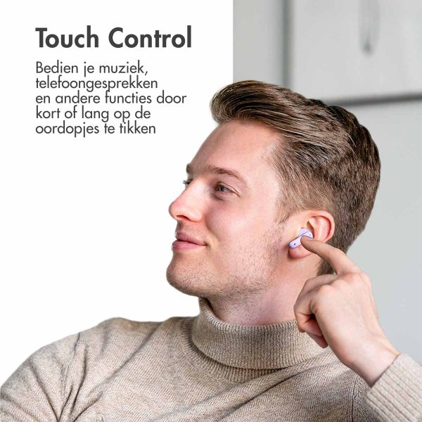 imoshion Aura Pro In-Earbuds - Draadloze oordopjes - Bluetooth draadloze oortjes - Met ANC noise cancelling functie - Lavender Lilac