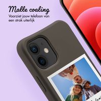 Gepersonaliseerd Color Backcover MagSafe met afneembaar koord en polaroid  iPhone 12 Pro - Black Coffee