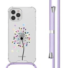 imoshion Design hoesje met koord iPhone 12 (Pro) - Sandstone Dandelion