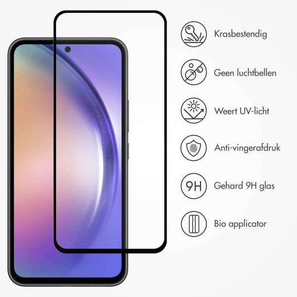 Accezz Gehard Glas Full Cover Screenprotector met applicator Samsung Galaxy A54 (5G) / S23 FE
