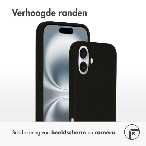 Accezz Liquid Silicone Backcover met MagSafe Apple iPhone 16 Plus - Zwart