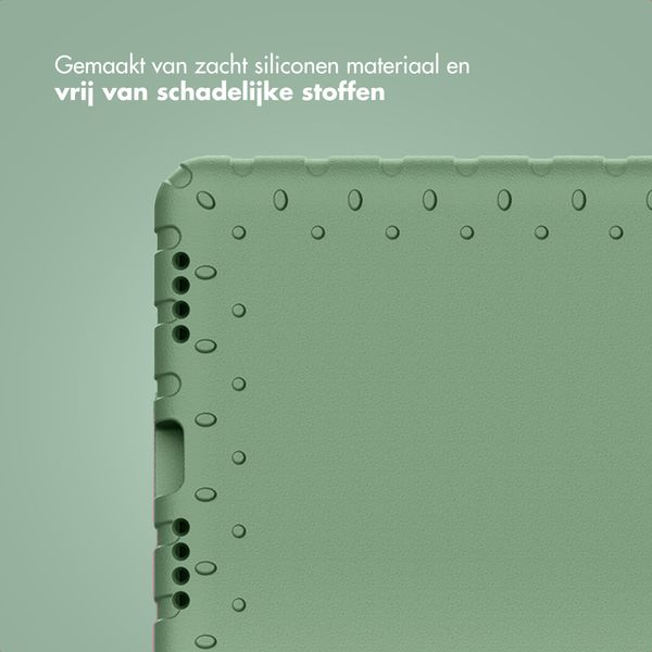 imoshion Kidsproof Backcover met handvat Apple iPad 11 (2025) 11 inch A16 / iPad 10 (2022) 10.9 inch - Olive Green