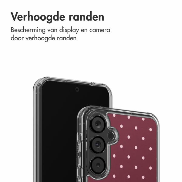 imoshion Design hoesje Samsung Galaxy A55 - Polka Dot Bordeaux