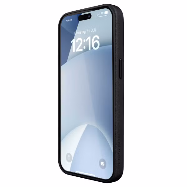 Woodcessories Bio Leather Case MagSafe Apple iPhone 15 Pro - Zwart