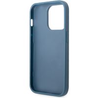 Guess 4G Metal Logo Backcover iPhone 14 Pro - Blauw